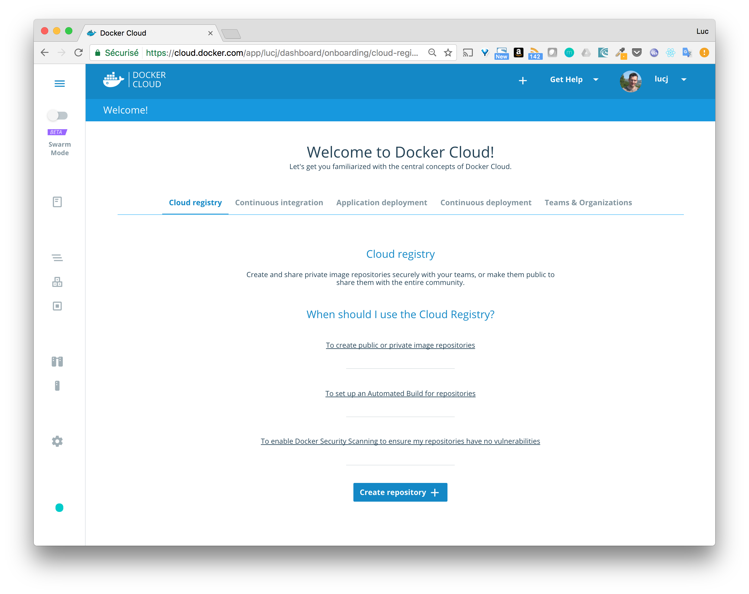 Docker Cloud Home